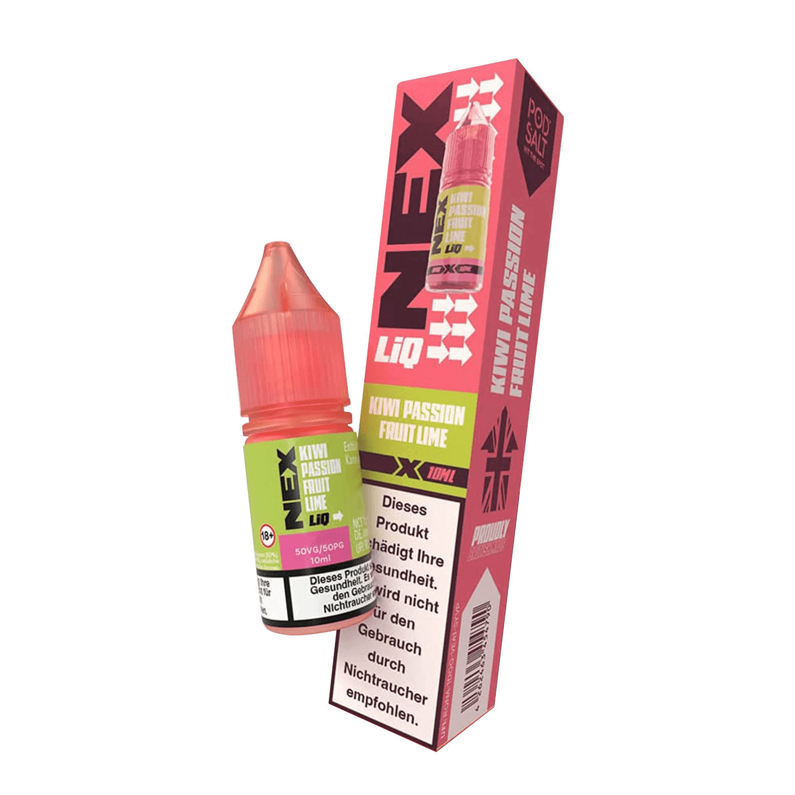 Nexliq Liquid 10 ml Nikotinsalz Kiwi Passion Fruit Lime-0mg Nexliq Liquid 10 ml Nikotinsalz Kiwi Passion Fruit Lime-20mg