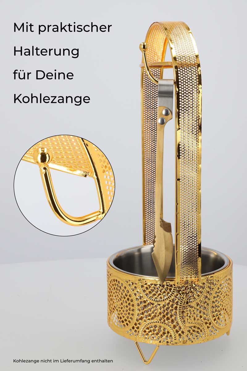 AO Kohlekorb Oriental Gold Mittel