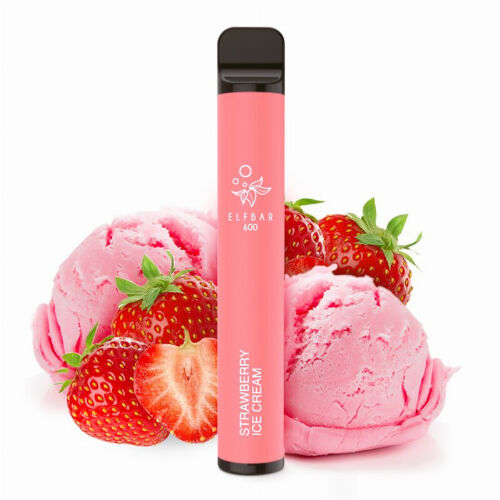 Elf Bar Vape 600 Nikotinefrei Strawberry Ice Cream