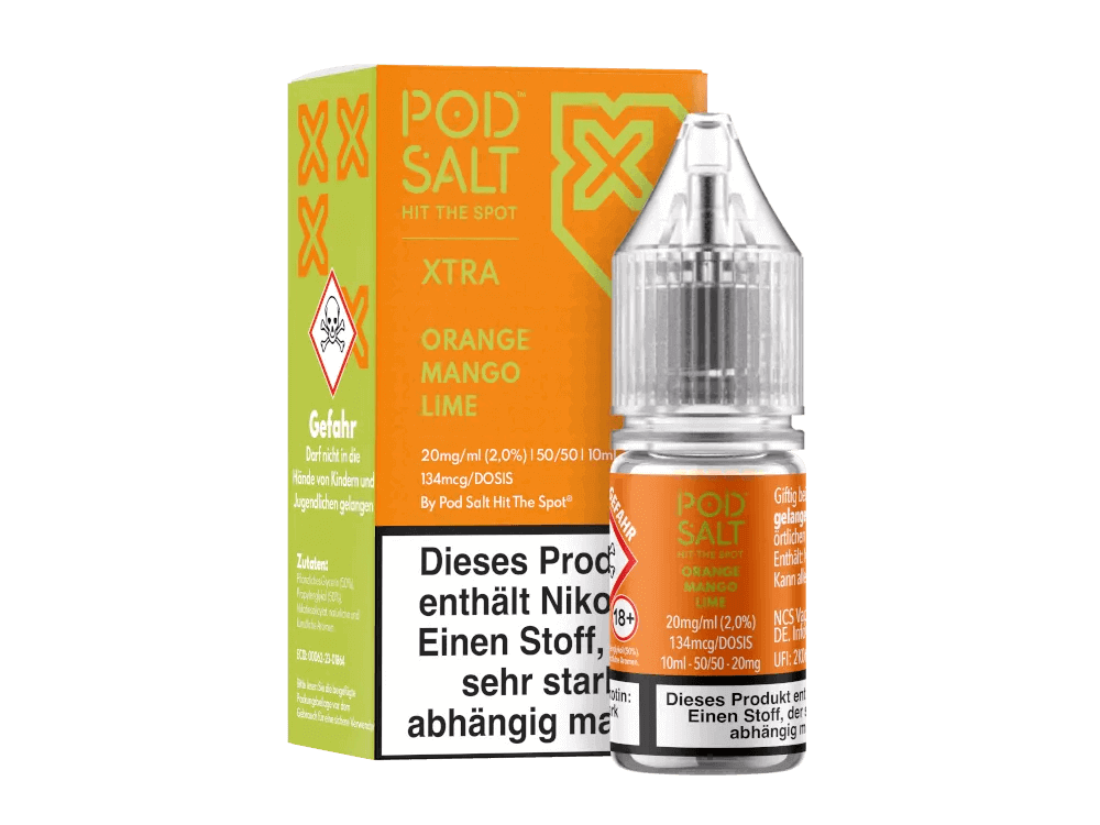 Pod Salt Nikotinsalz 10ml PS X Orange Mango Lime-10 mg