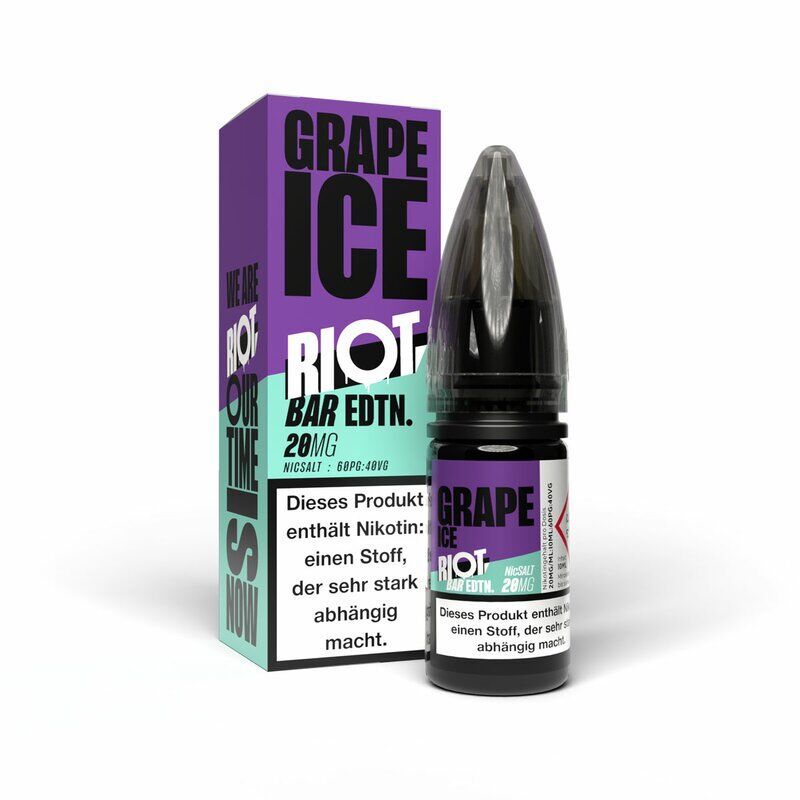 Riot Salt Bar Edition 10ml Grape Ice 20 mg/ml Riot Salt Bar Edition 10ml Grape Ice 20 mg/ml