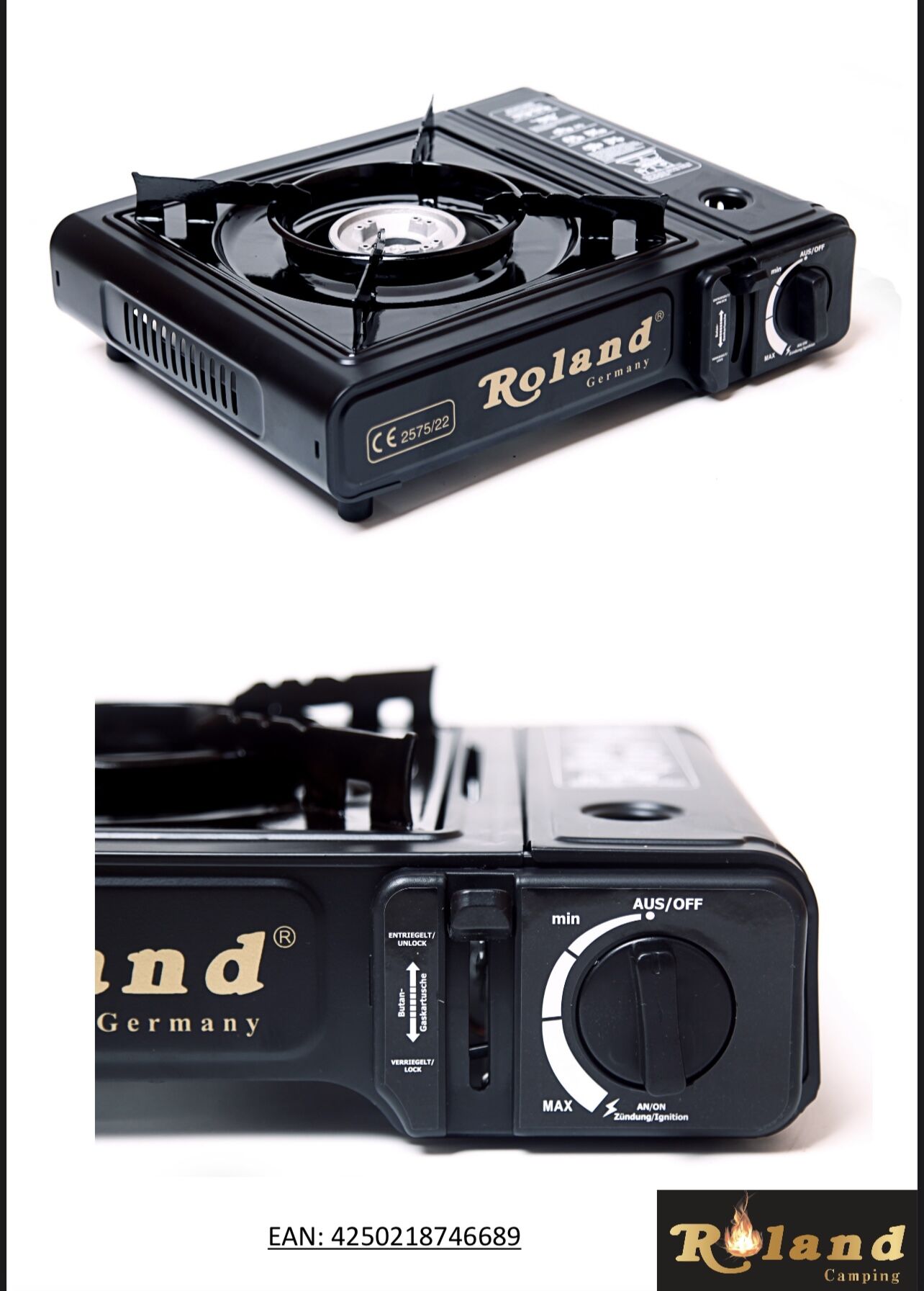 Roland Camping Gaskocher mit Kofer
