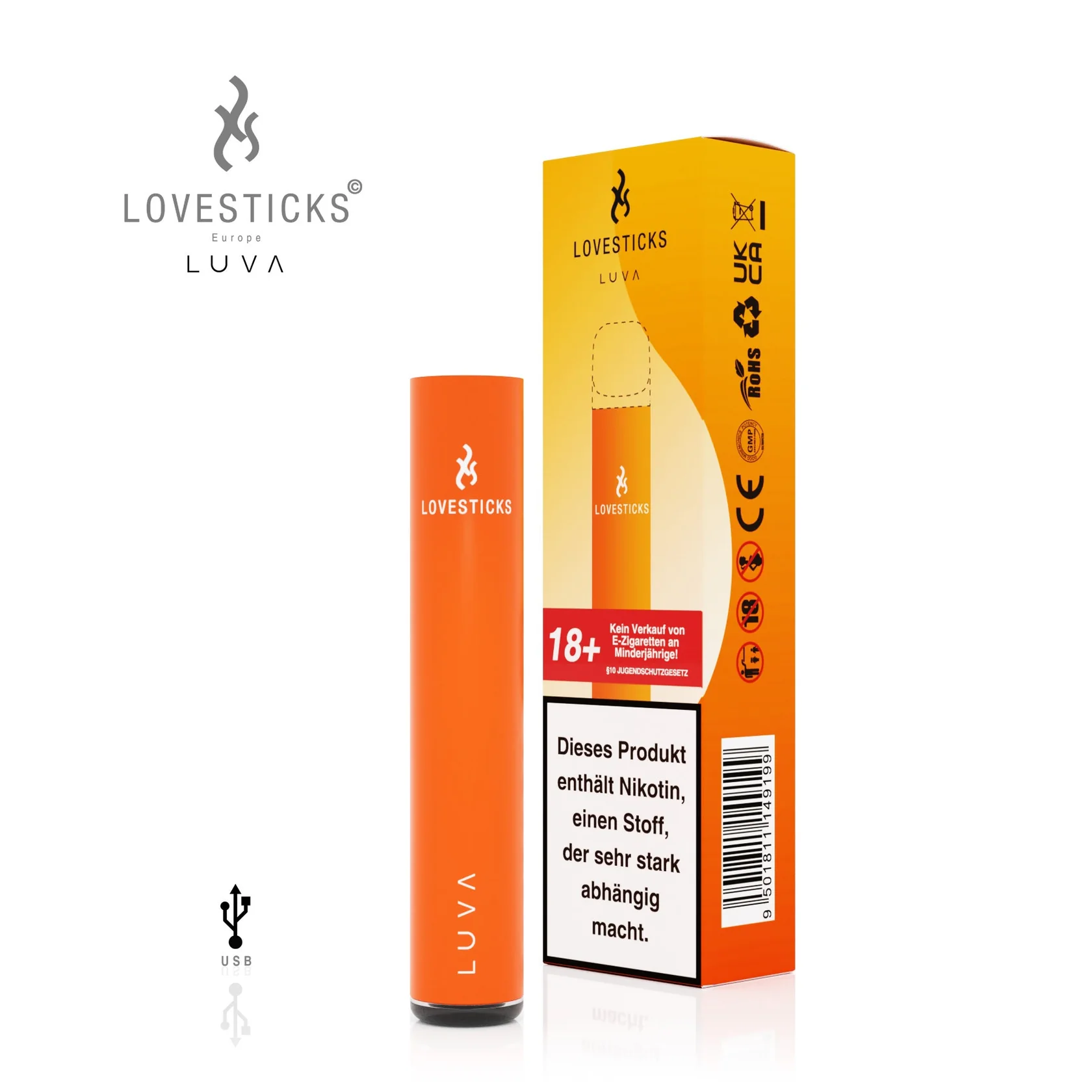 Lovesticks Luva Orange