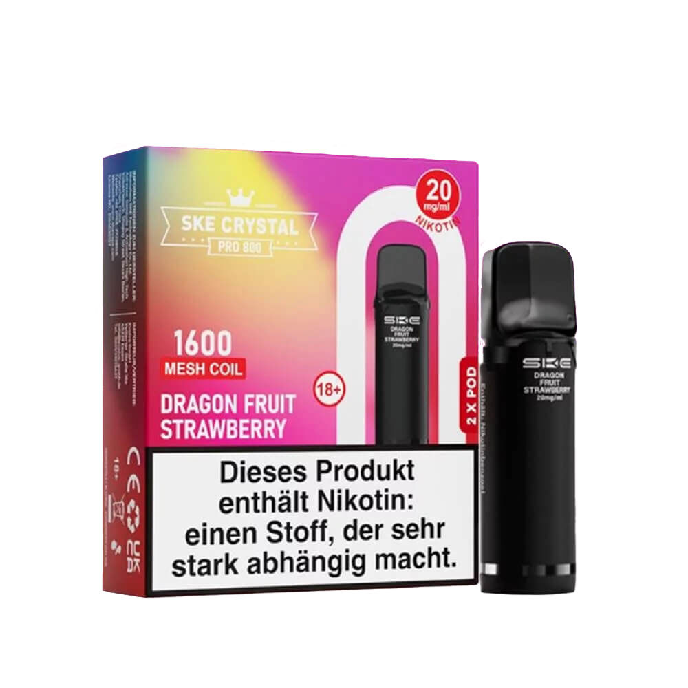 SKE Crystal Pods Pro 800 Dragonfruit Strawberry