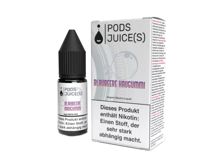 Pods Juice(s) 10ml Blaubeere Kaugummi 3 mg/ml Pods Juice(s) 10ml