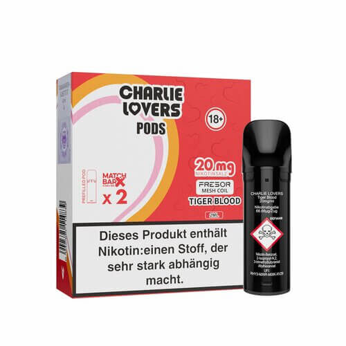 Charlie Lovers Pods 20mg Tiger Blood
