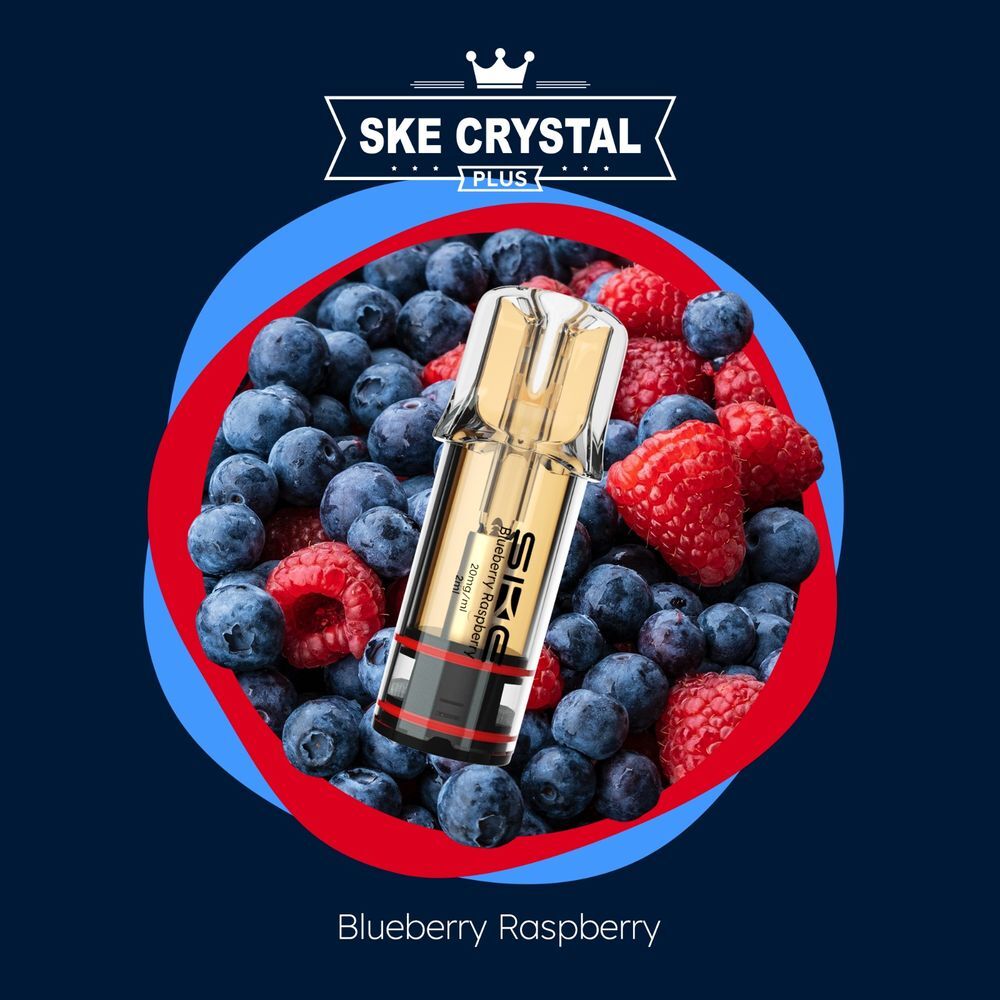 Crystal SKE Plus Pods Blueberry Raspberry