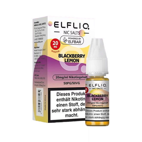 Elfbar Elfliq Blackberry lemon-20mg Nicsalt