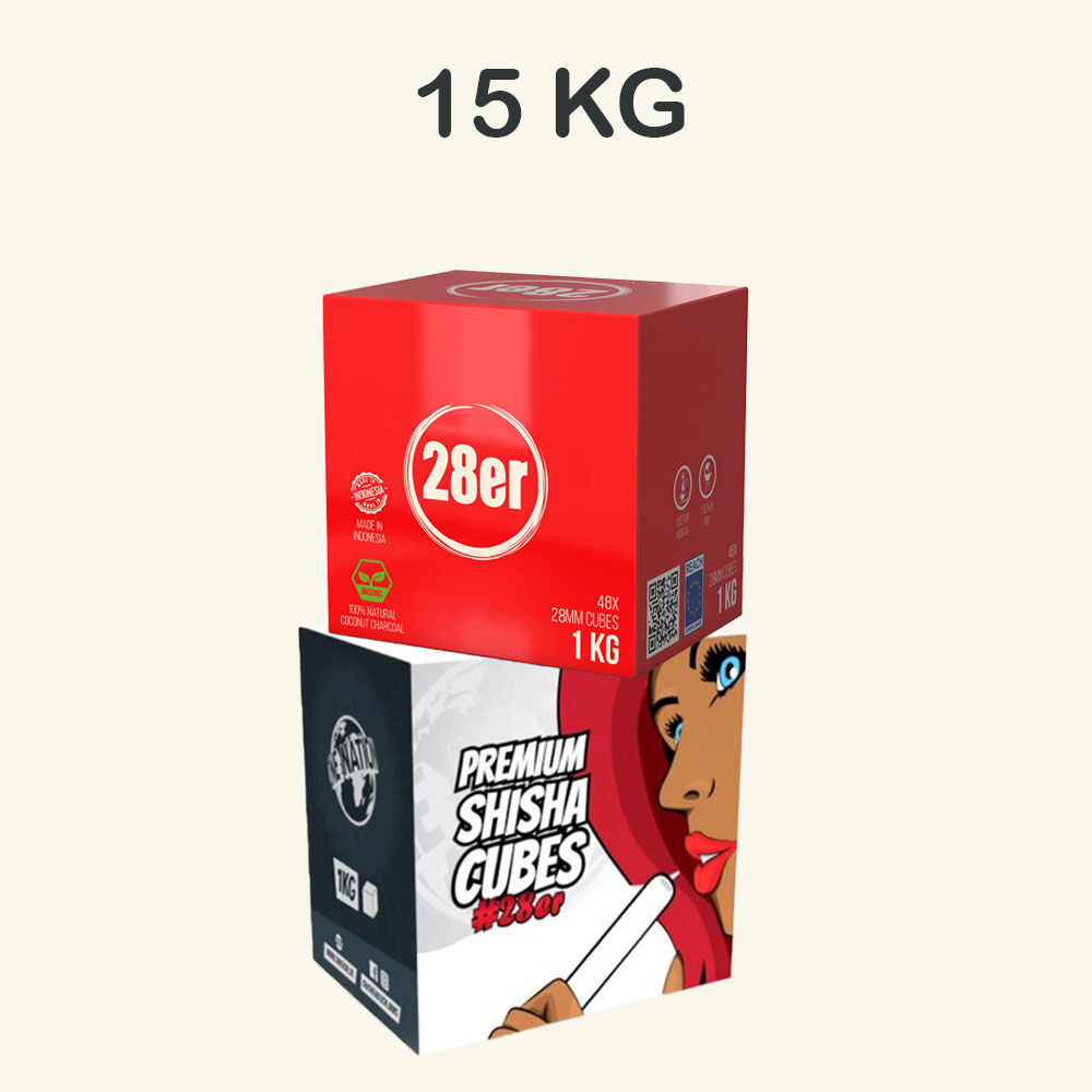 Shisha Kohle 28er Mix Set 15 Stück