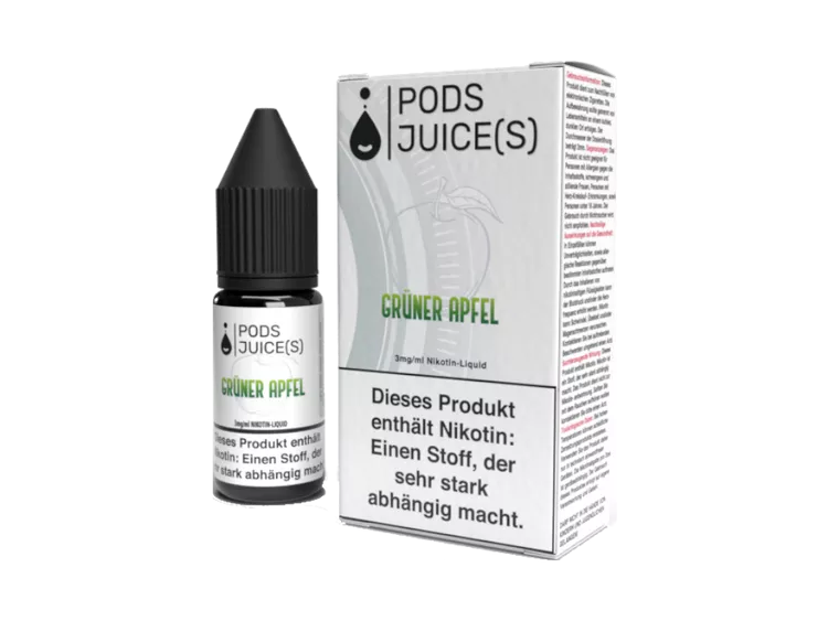 Pods Juice(s) 10ml Grüner Apfel 3 mg/ml Pods Juice(s) 10ml