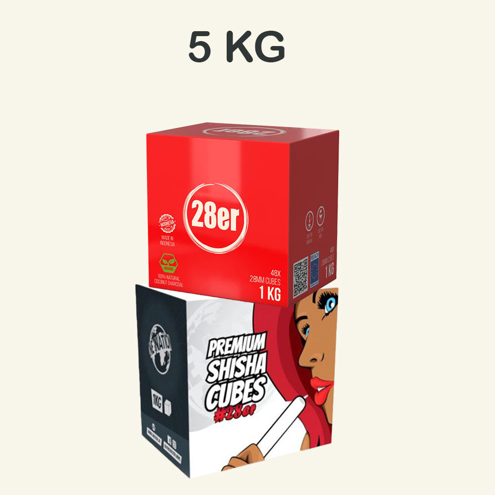 Shisha Kohle 28er Mix Set 5 Stück