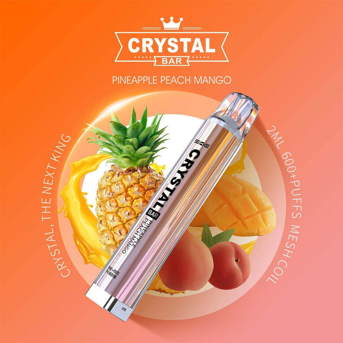 Crystal Bar SKE  600 Pineapple Peach Mango