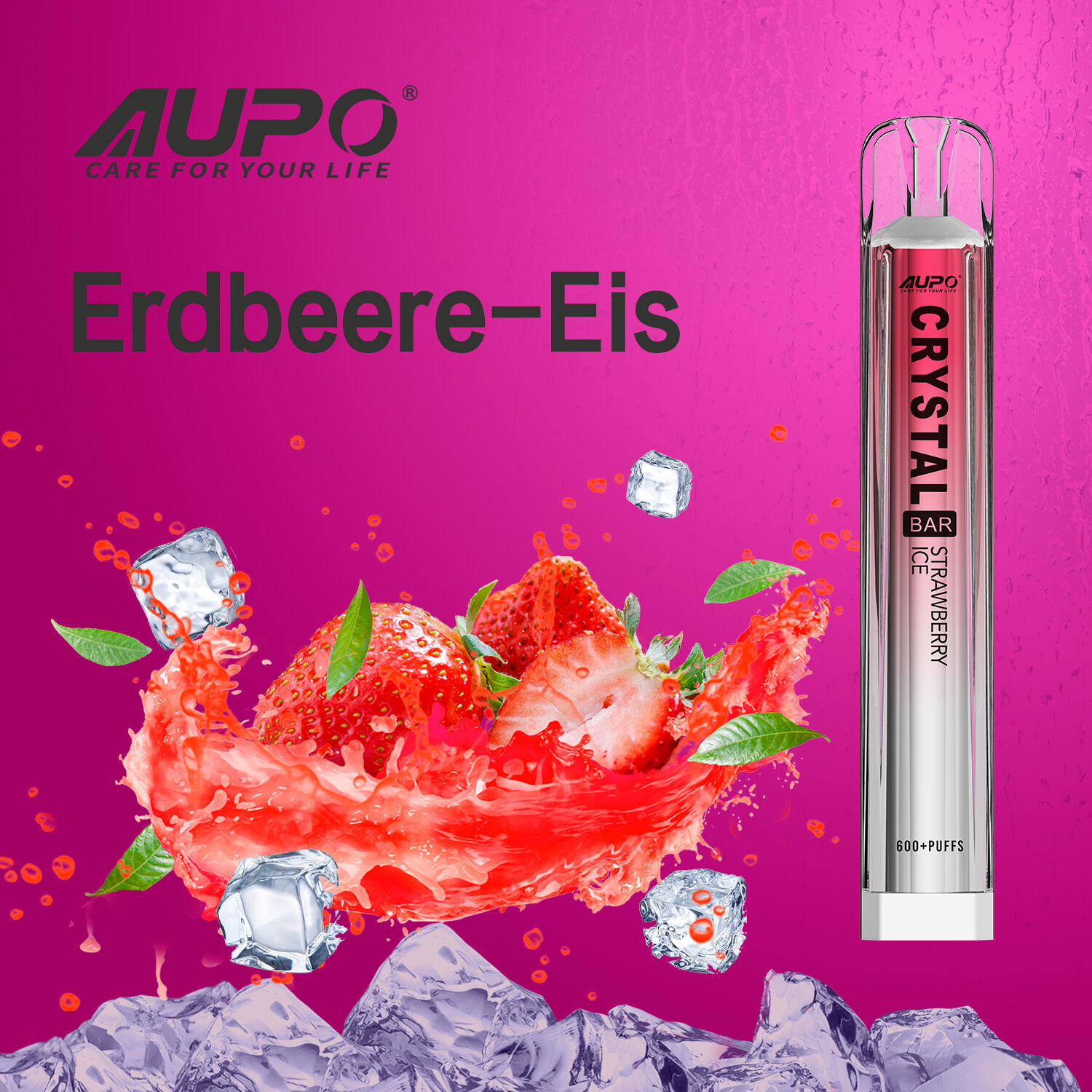 Crystal Bar Einwegvape Strawberry Ice Crystal Bar Aupo Einwegvape