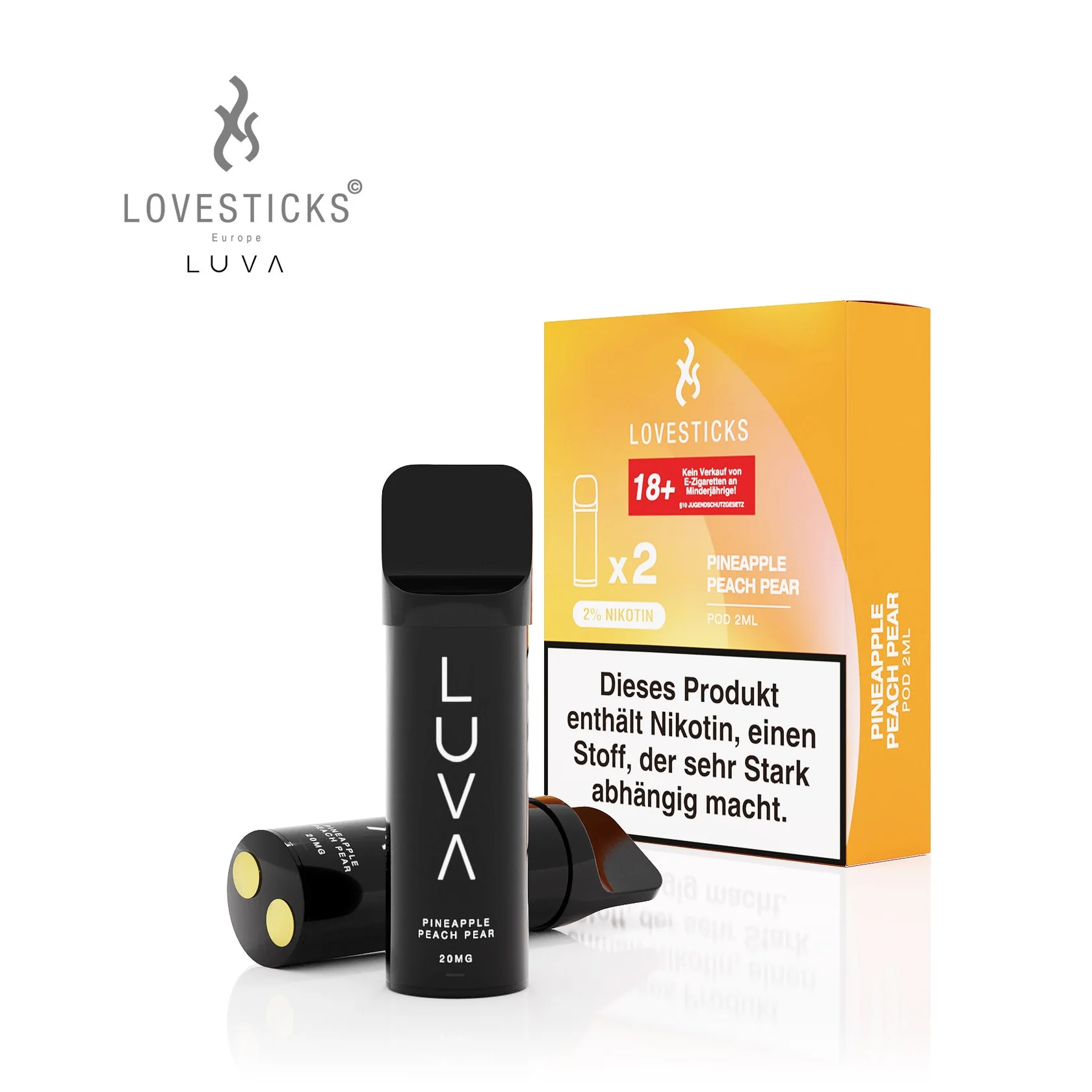 Lovestick Luva Pod 2er Pineapple Peach Pear Lovestick Luva Pod 2er
