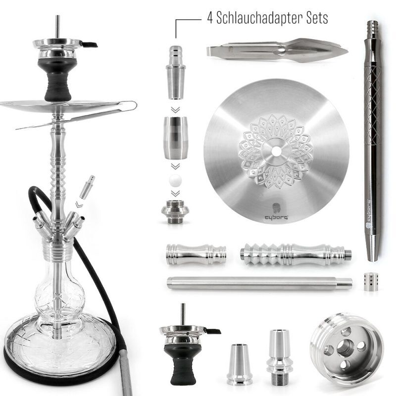 Cyborg Hookah King Of Steel Globe Cyborg Hookah King Of Steel Globe