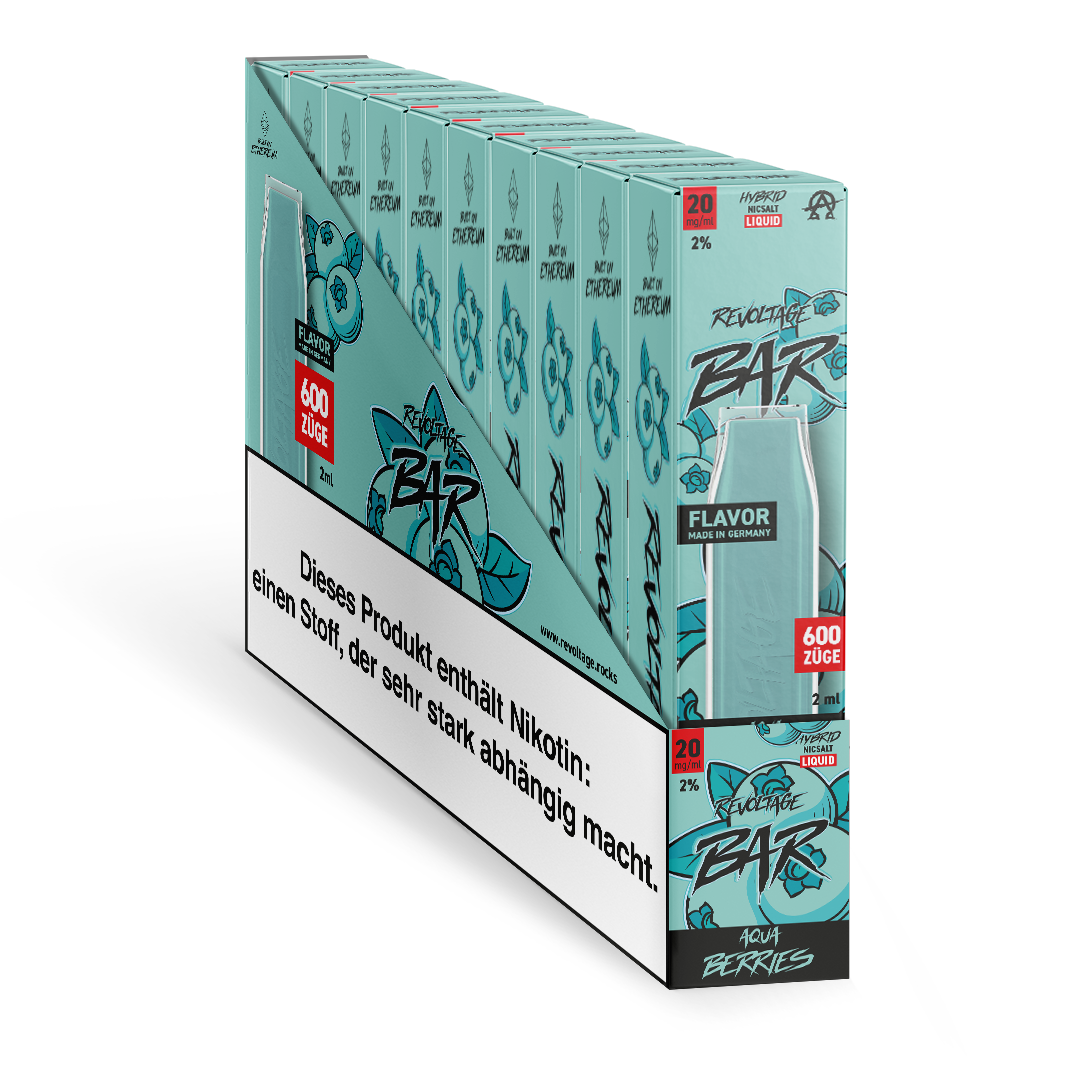 Revoltage Einweg Vape mit Nikotine Aqua Berries