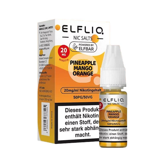 Elfbar Elfliq Pineapple Mango Orange-20mg Nicsalt 