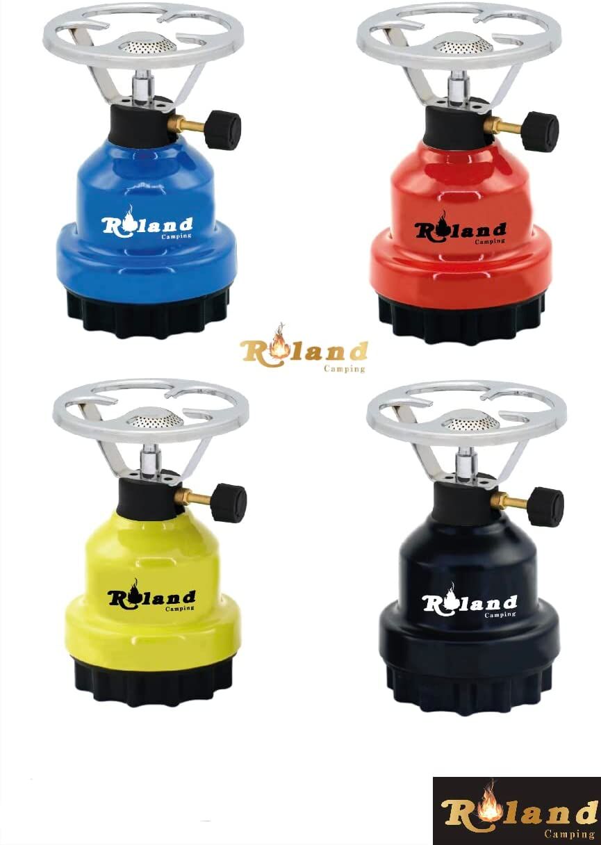 Roland gaskocher Klein Metal Rot + 6 Kartuschen