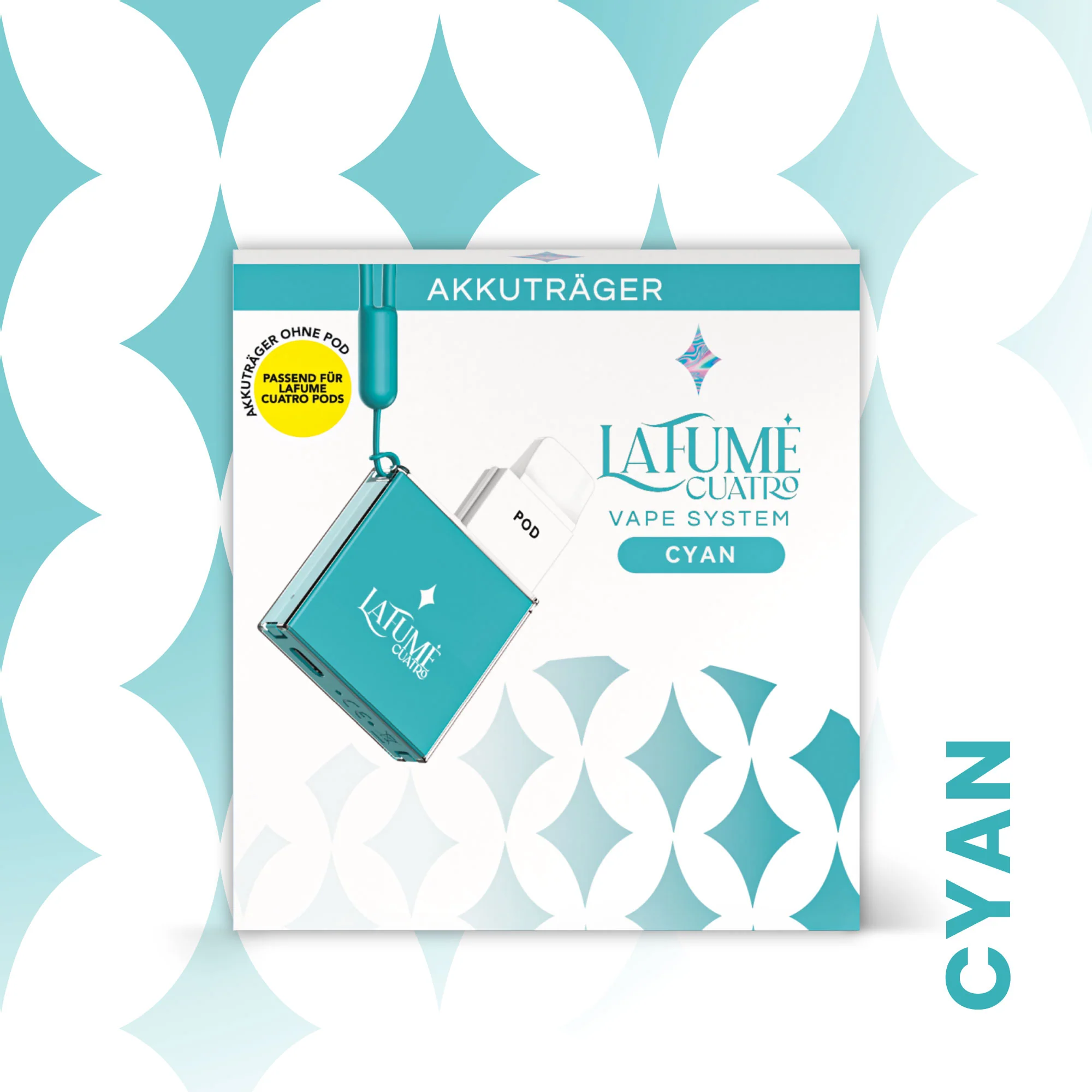 La Fume Cuatro Akkuträger Cyan