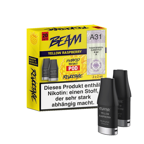 Revoltage Beam Pod 2er Yellow Raspberry 20 mg/ml Revoltage Beam Pod 2er Yellow Raspberry 20 mg/ml