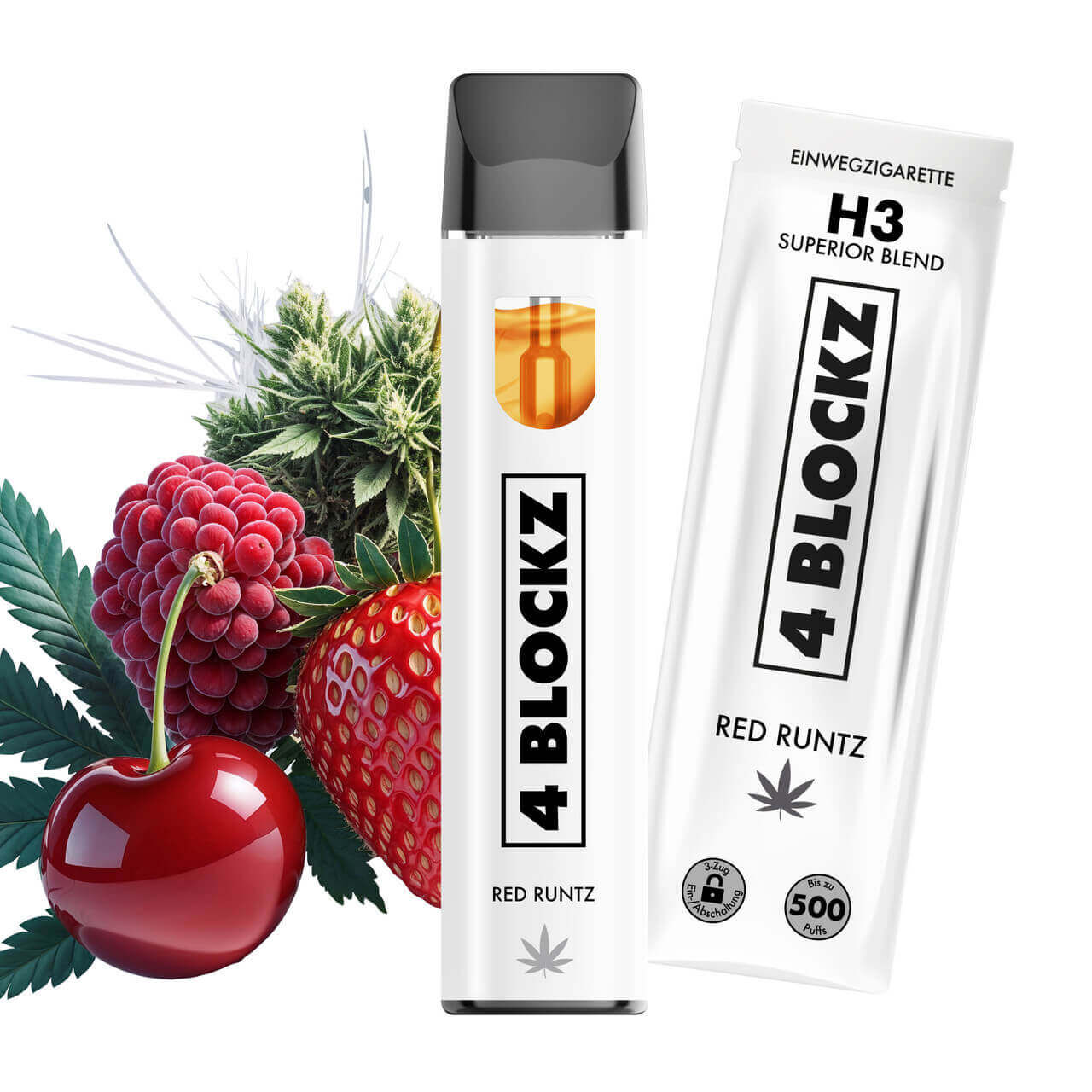4Blockz H3 Superior Vape 1ml Red Runtz 4Blockz H3 Superior Vape 1ml Red Runtz