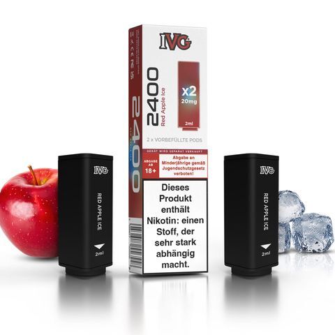 IVG 2400 Pods 20mg 2ml Red Apple Ice