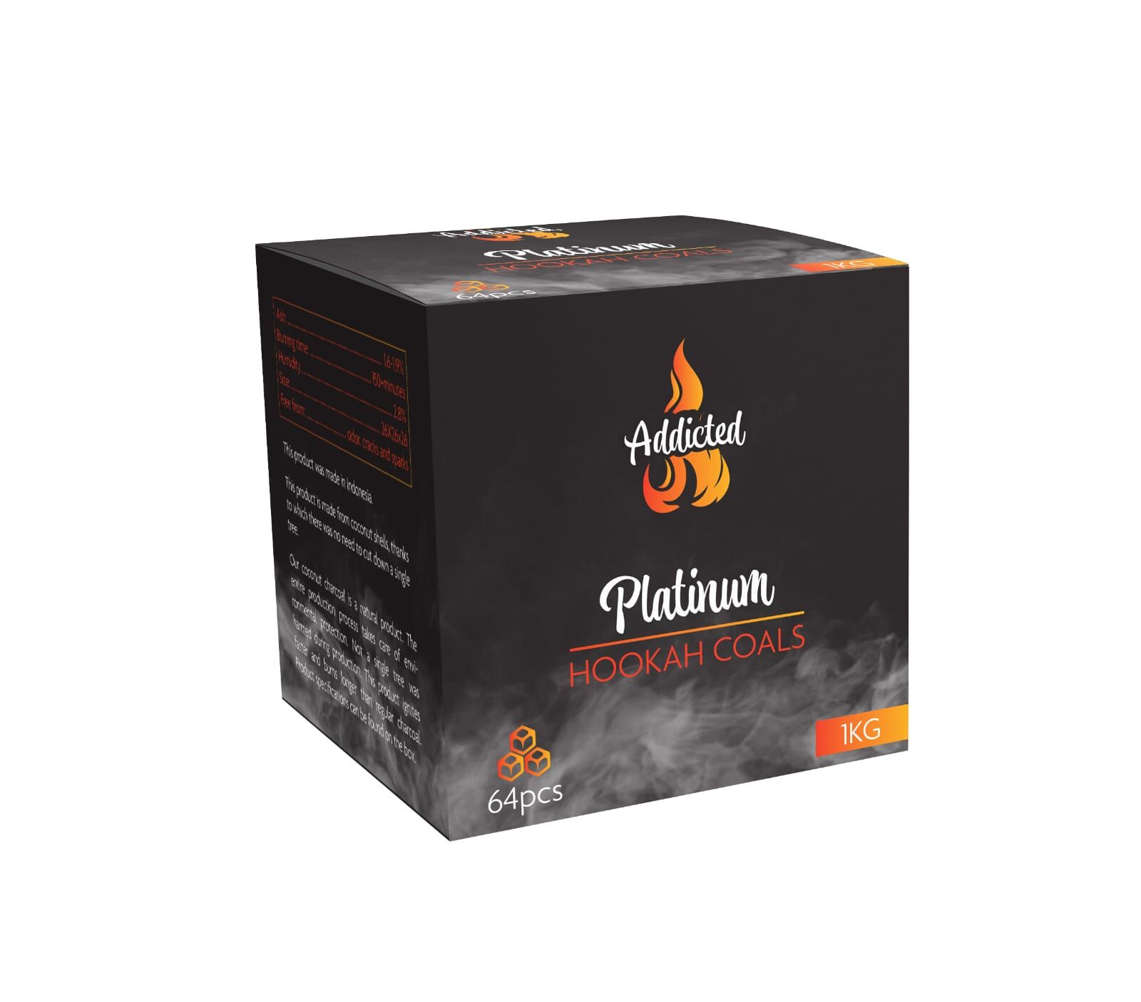 Addicted Platinium Shisha Kohle 26mm