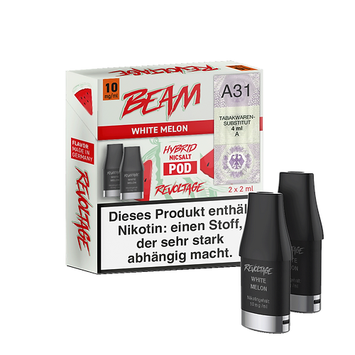 Revoltage Beam Pod 2er White Melon 10 mg/ml Revoltage Beam Pod 2er White Melon 10 mg/ml
