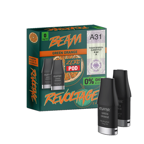 Revoltage Beam Pod 2er Green Orange 0 mg/ml