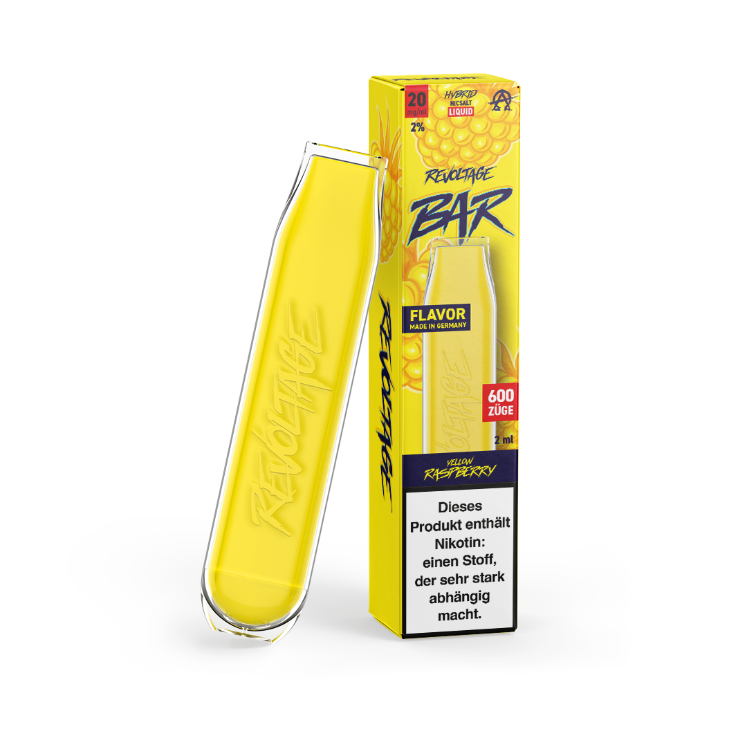 Revoltage Einweg Vape mit Nikotine Yellow Raspberry Revoltage Einweg Vape mit Nikotine Yellow Raspberry