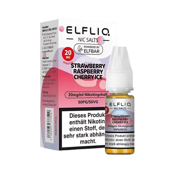 Elfbar Elfliq Strawberry Raspberry Cherry Ice-20mg Nicsalt
