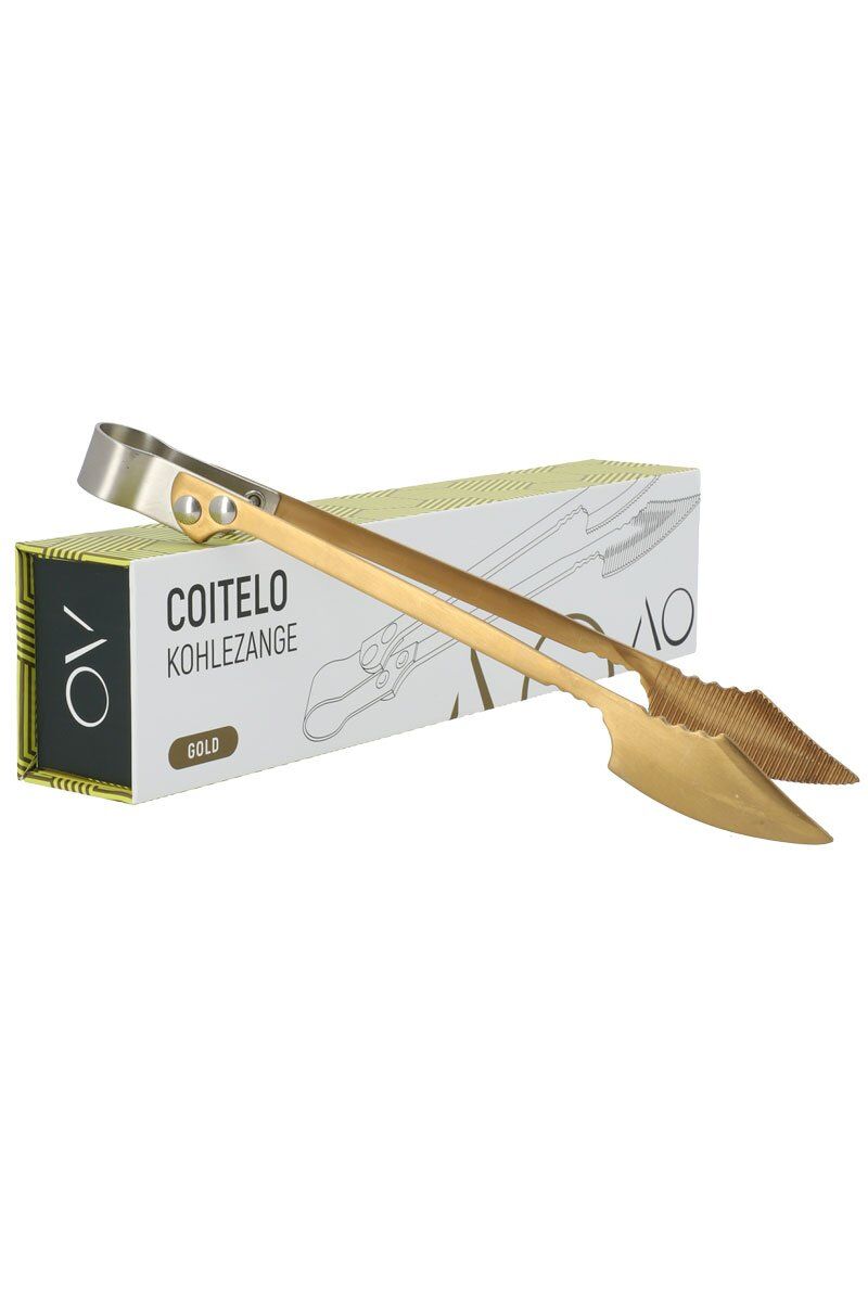 AO Kohlezange Coitelo Edelstahl Gold AO Kohlezange Coitelo Edelstahl Gold