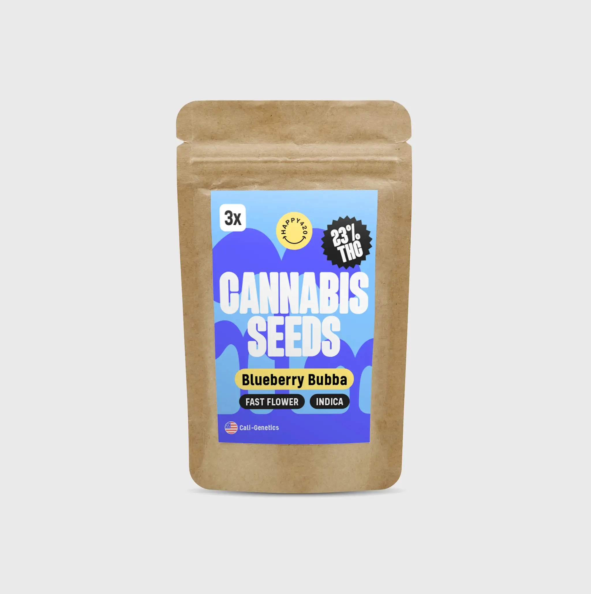 Cali Genetics THC Seeds 3Stück Blueberry Bubba 21% THC