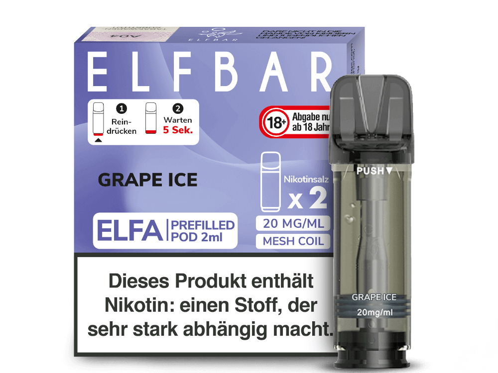 Elfbar Elfa Pods 2 Stück Grape Ice Elfbar Elfa Pods 2 Stück Grape Ice