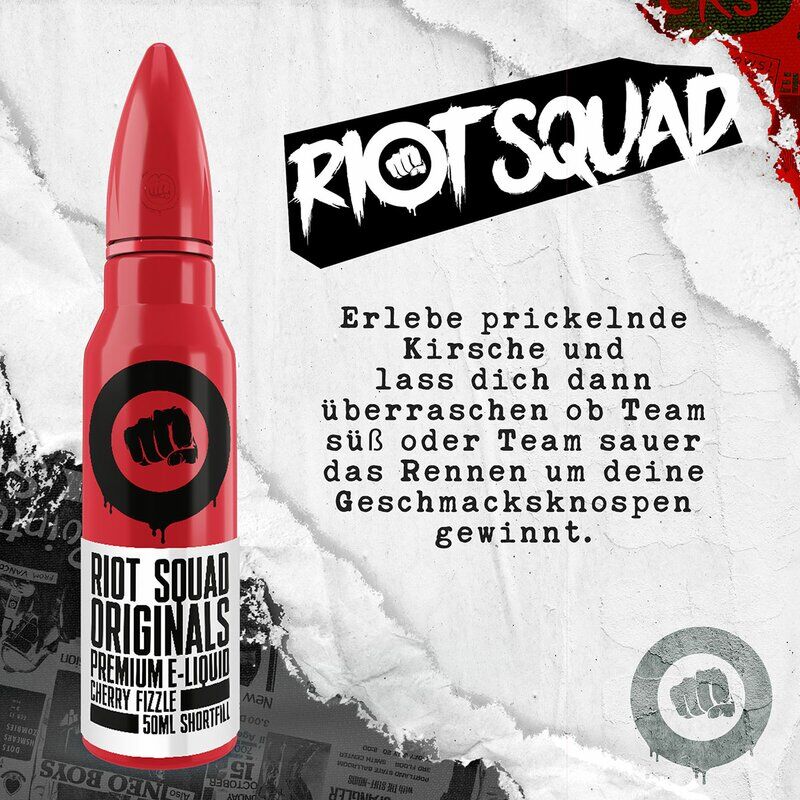 Riot Squad 50ml (Shortfill) Originals Cherry Fizzle