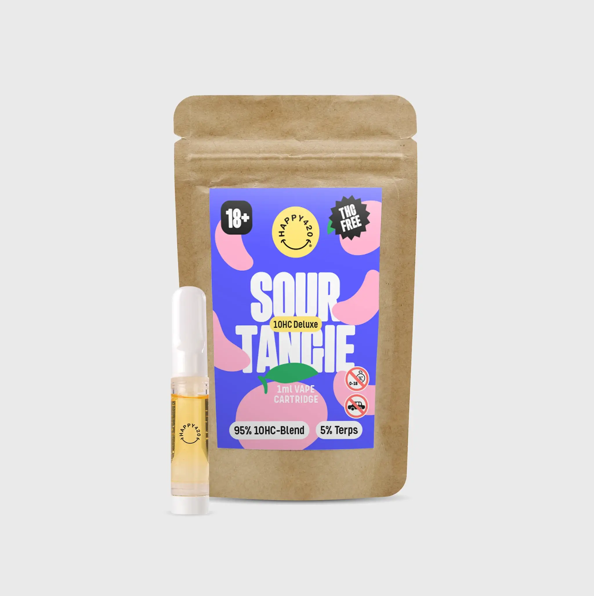 Happy420 10HC Deluxe 95% 1ml Sour Tangie inkl. Gerät