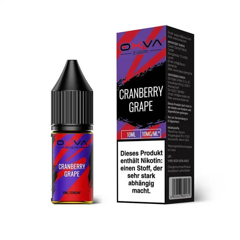 Oxva Liquid Nikotinsalz 10ml Cranberry Grape-10mg