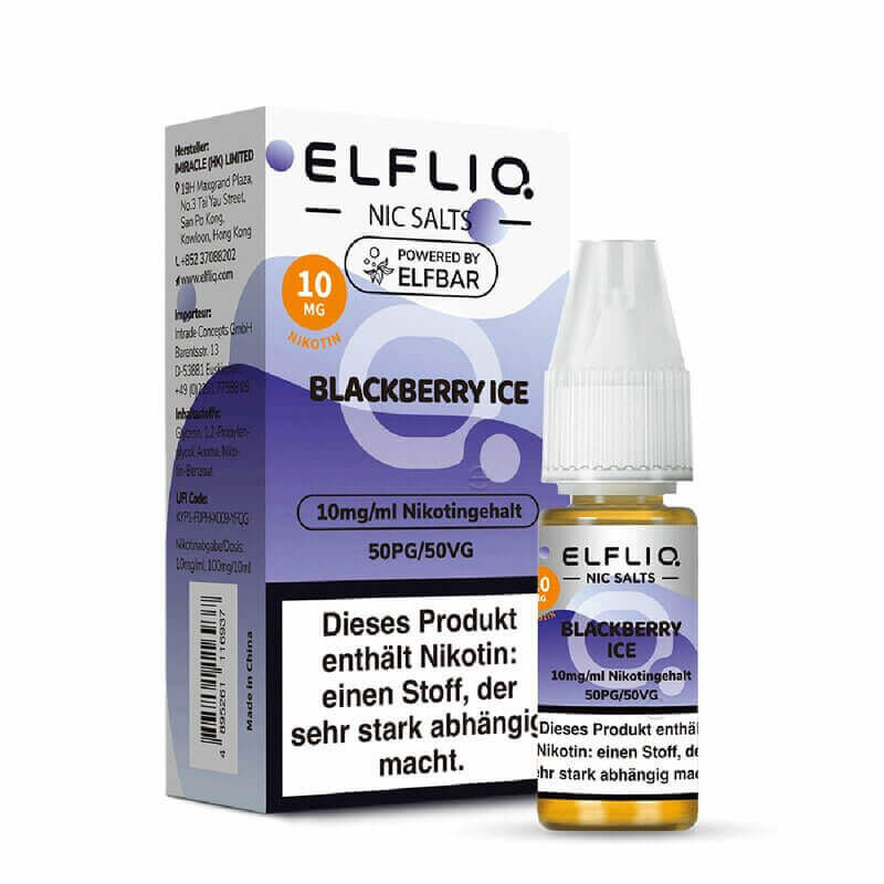 Elfbar Elfliq Blackberry Ice-10mg Nicsalt 