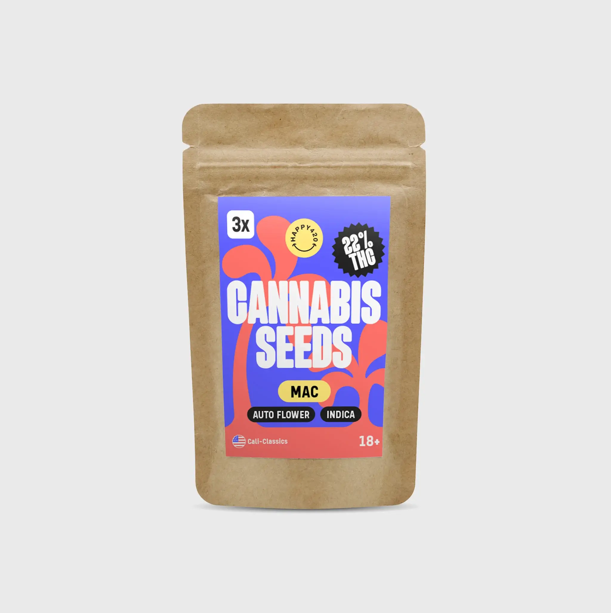 Cali Genetics THC Seeds 3Stück MAC 20% THC