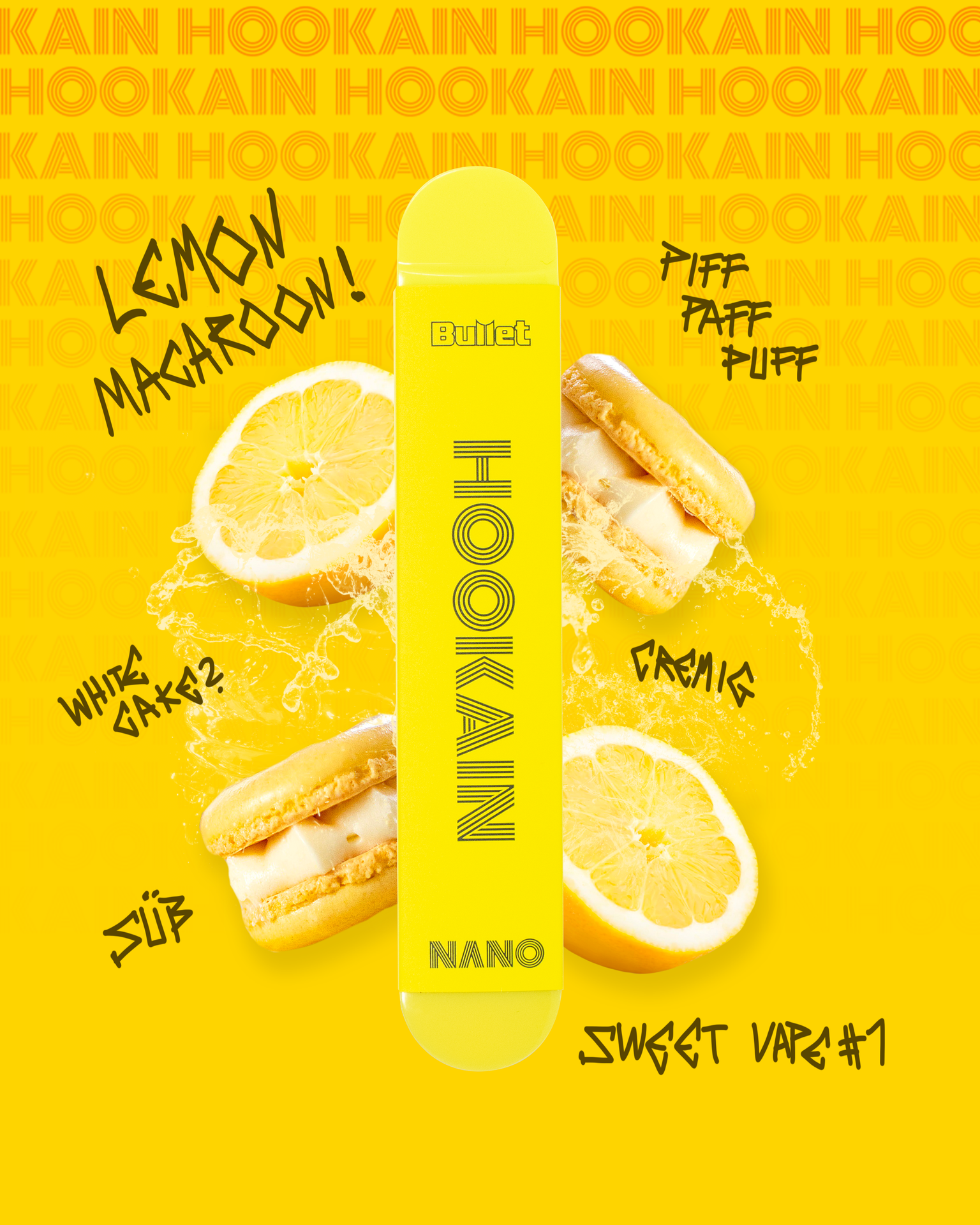 Hookain Nano X Vape Lemon Macaroon