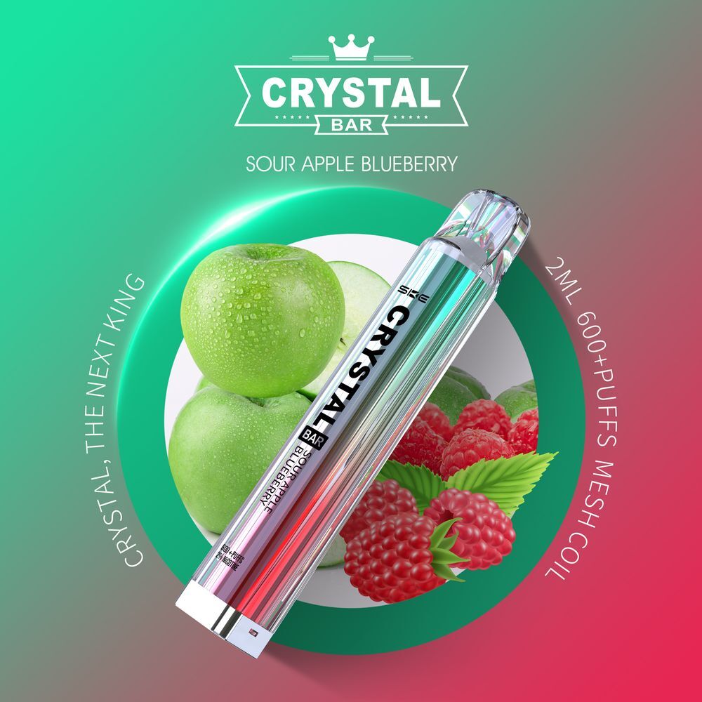 Crystal Bar SKE  600 Sour Apple Blueberry