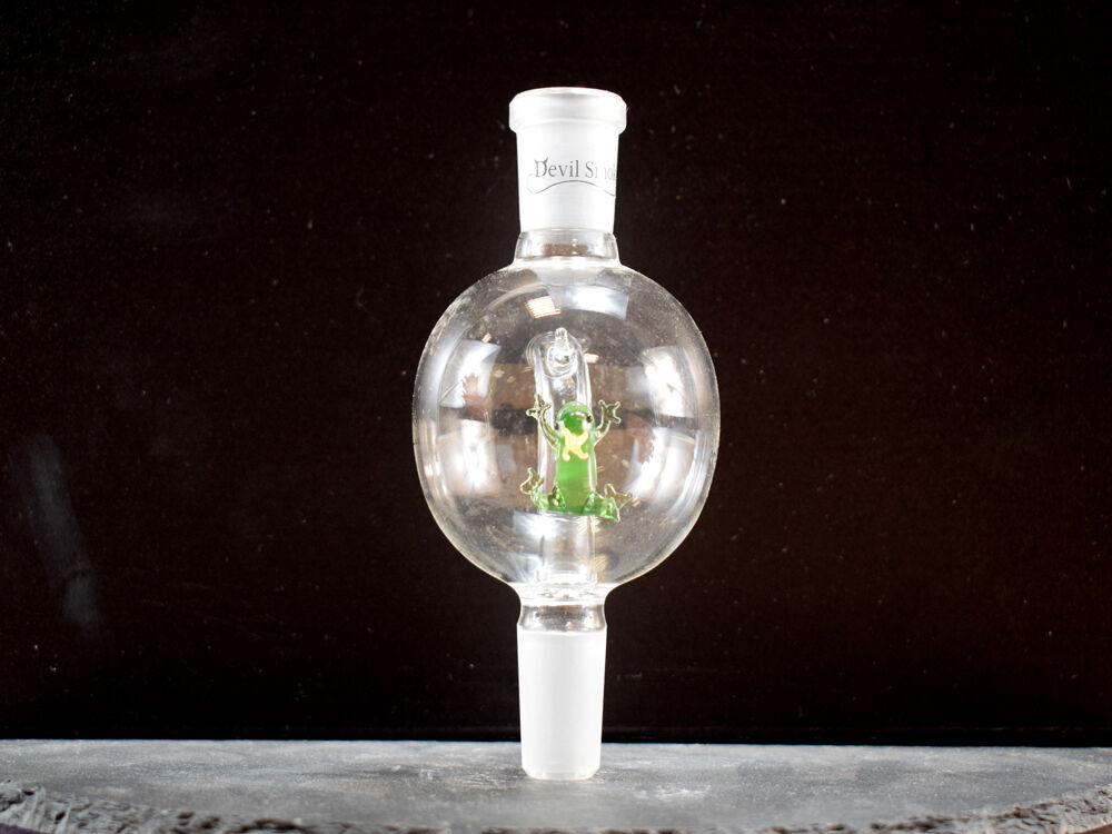 Devil Smoke Glas Molassefänger 18/8 Frog Mini Green