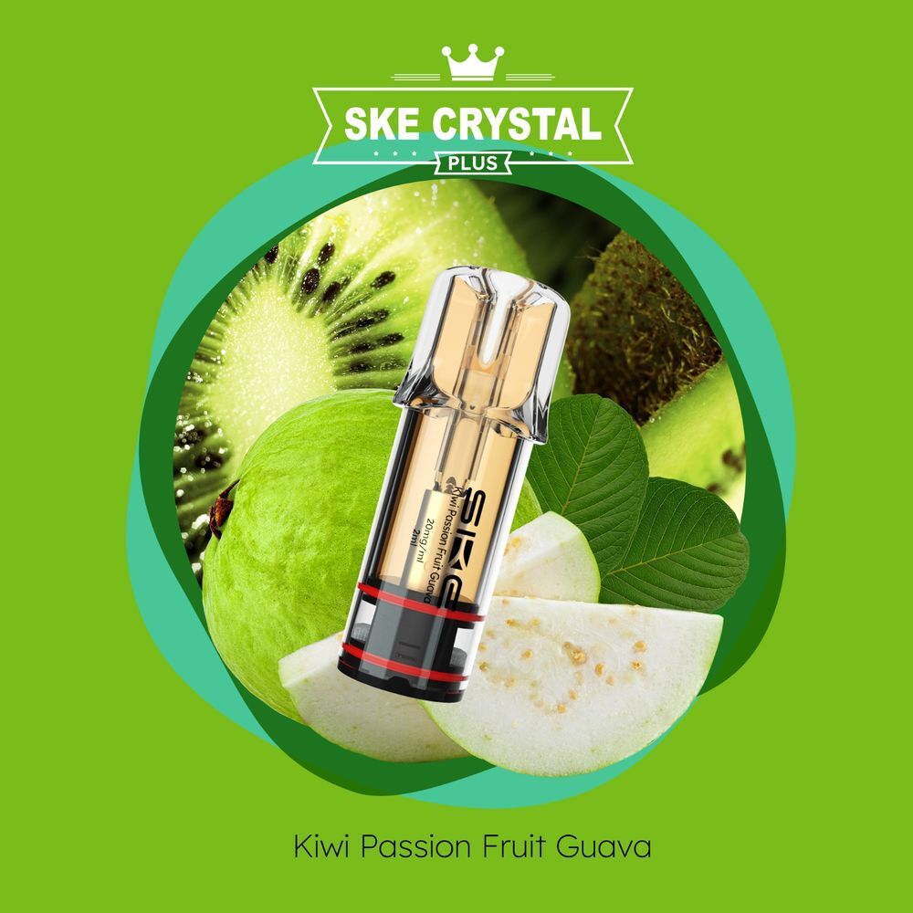 Crystal SKE Plus Pods Kiwi Passionfruit Guave