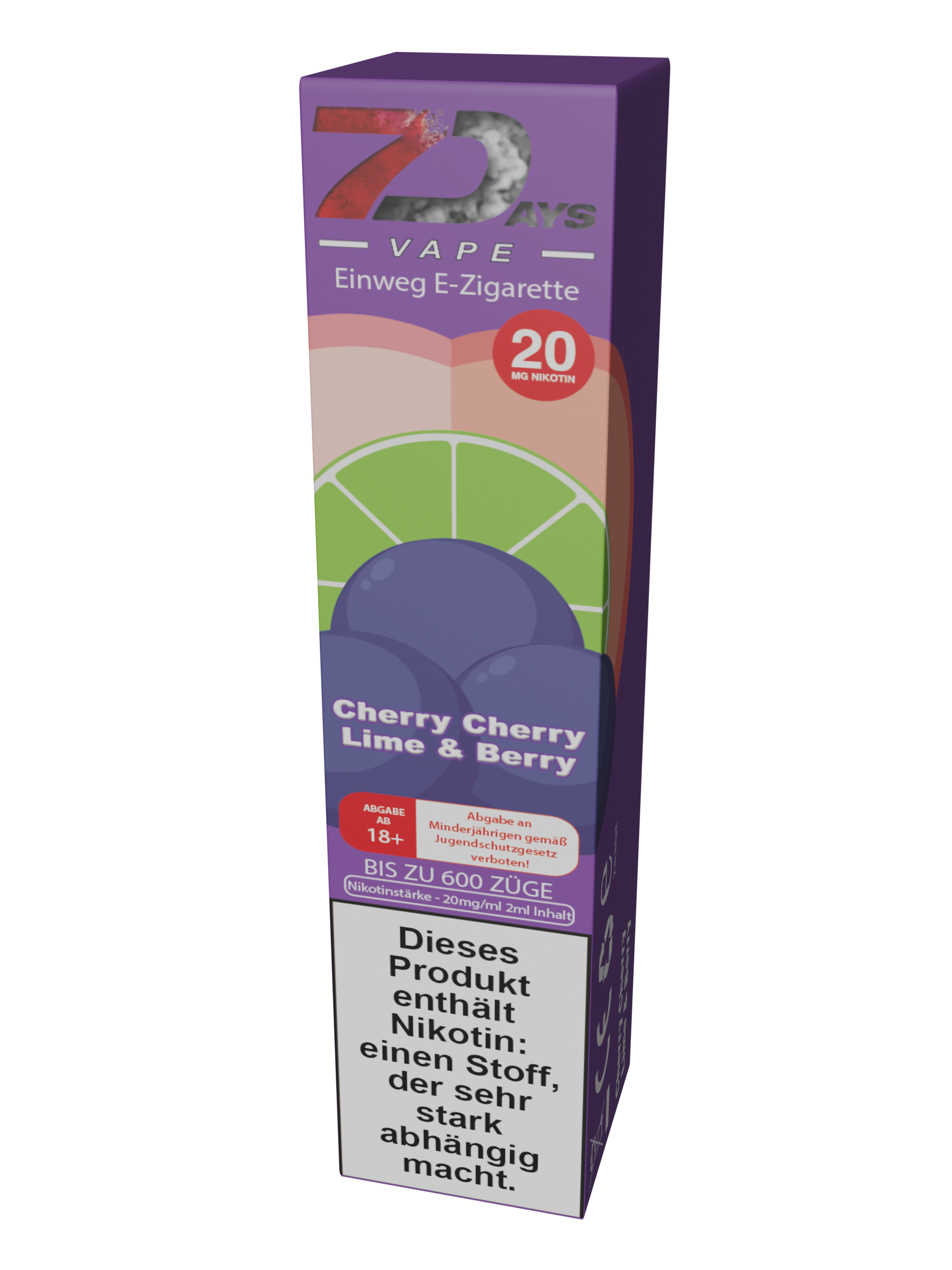 7Days Einweg Vape Cherry Cherry Lime & Berry 7Days Einweg Vape Cherry Cherry Lime & Berry