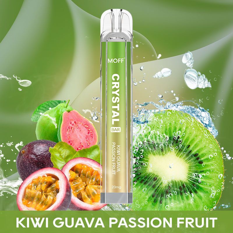 Crystal Moff Einwegvape Kiwi Guave PassionFruit Crystal Moff Einwegvape