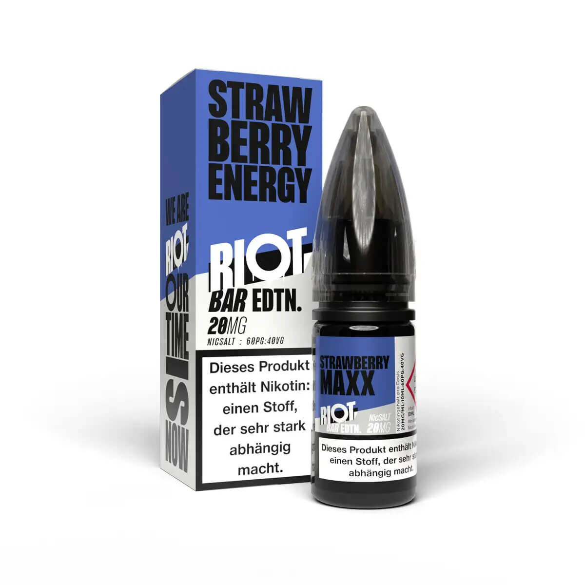 Riot Salt Bar Edition 10ml Strawberry Maxx Energy-20 mg/ml
