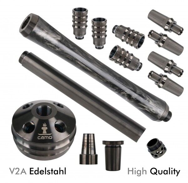 Camo Shisha CM Big SS Black Dignity Transparent