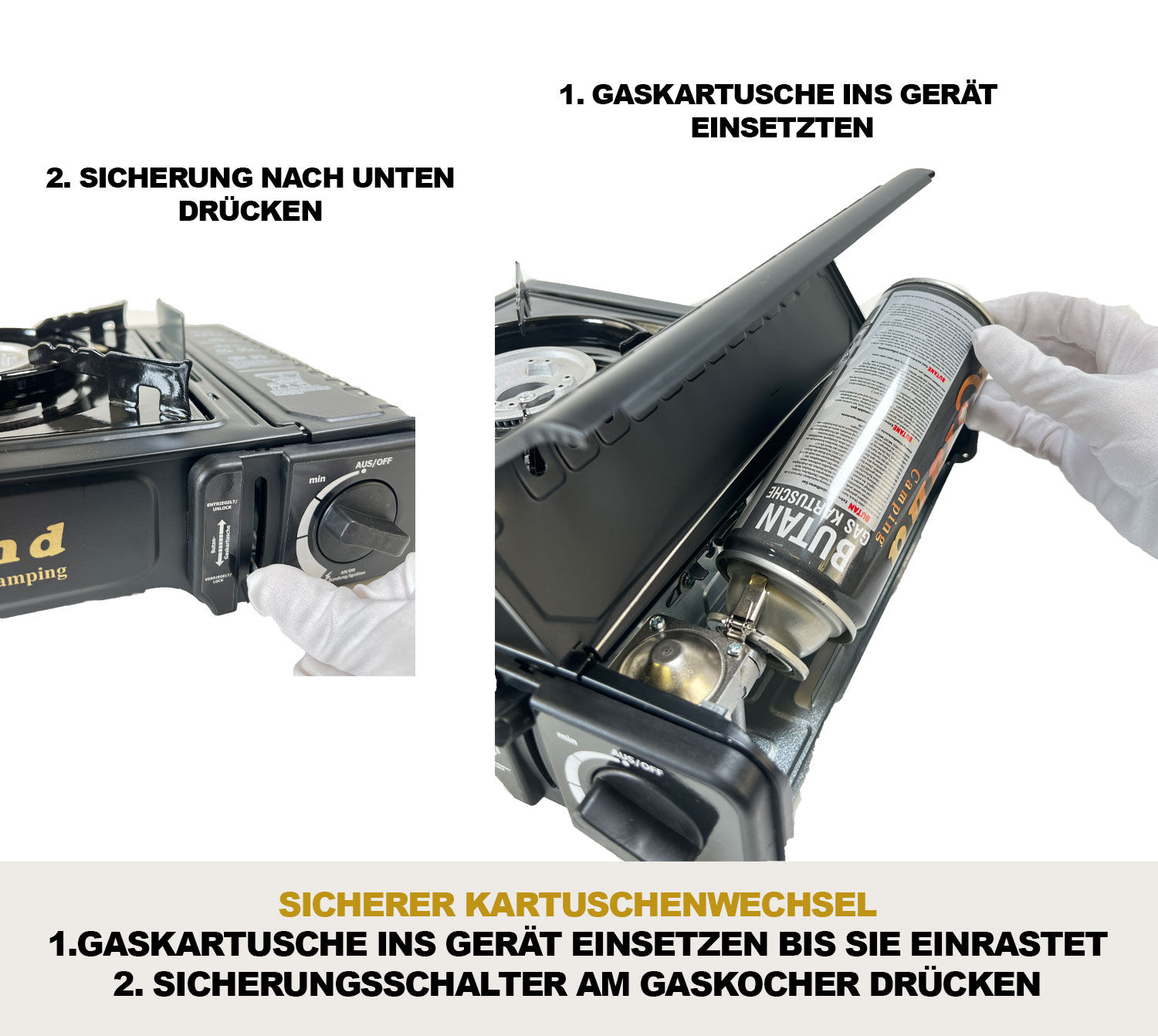 Roland Camping Gaskocher mit Kofer