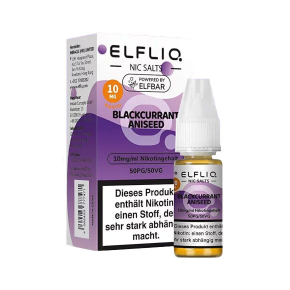 Elfbar Elfliq Blackcurrant Aniseed-10mg Nicsalt Elfbar Elfliq Blackcurrant Aniseed-10mg Nicsalt
