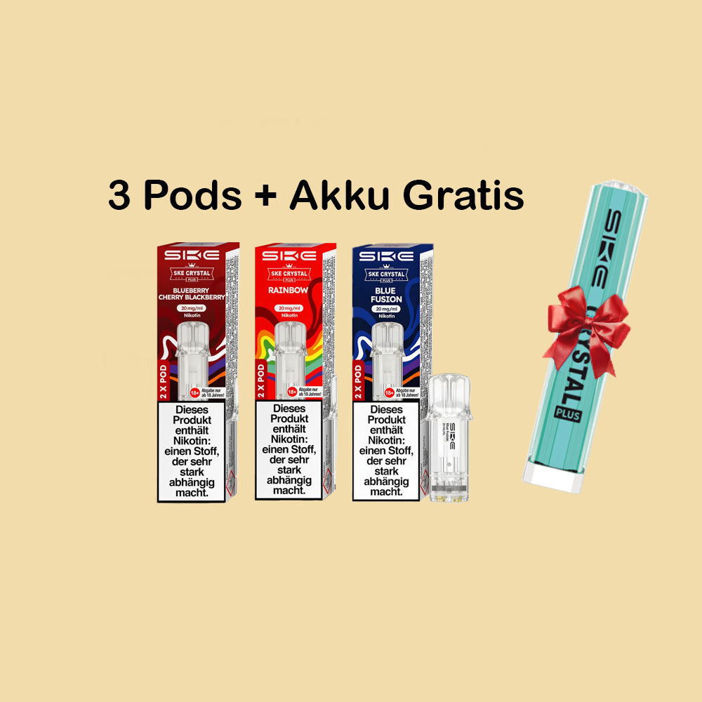 Crystal SKE 3 Pods mit Gratis Akku
